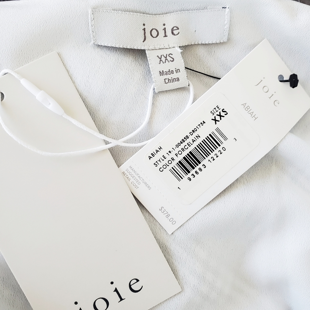 Joie Abiah Blue White Plaid Silk Midi Dress XXS - Picture 7 of 7